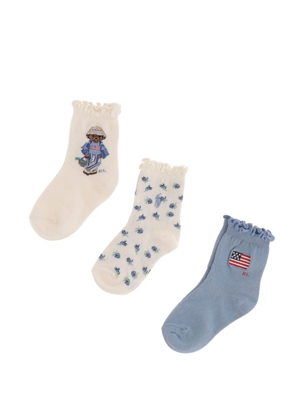 Polo Bear Crew Socks 3-Pack by POLO RALPH LAUREN KIDS