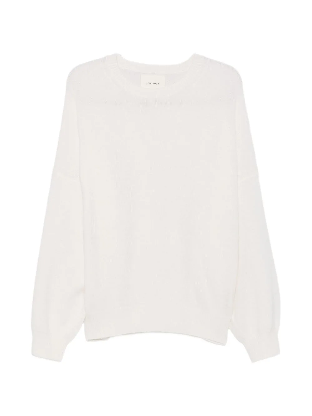 Dropped-Shoulder Crew-Neck Sweater by Lisa Yang