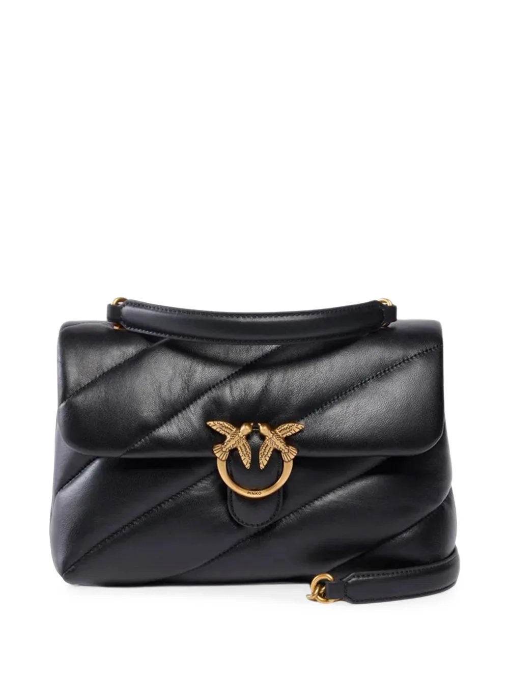Medium Love Puff Maxi Quilt New-Buckle Shoulder Bag by PINKO