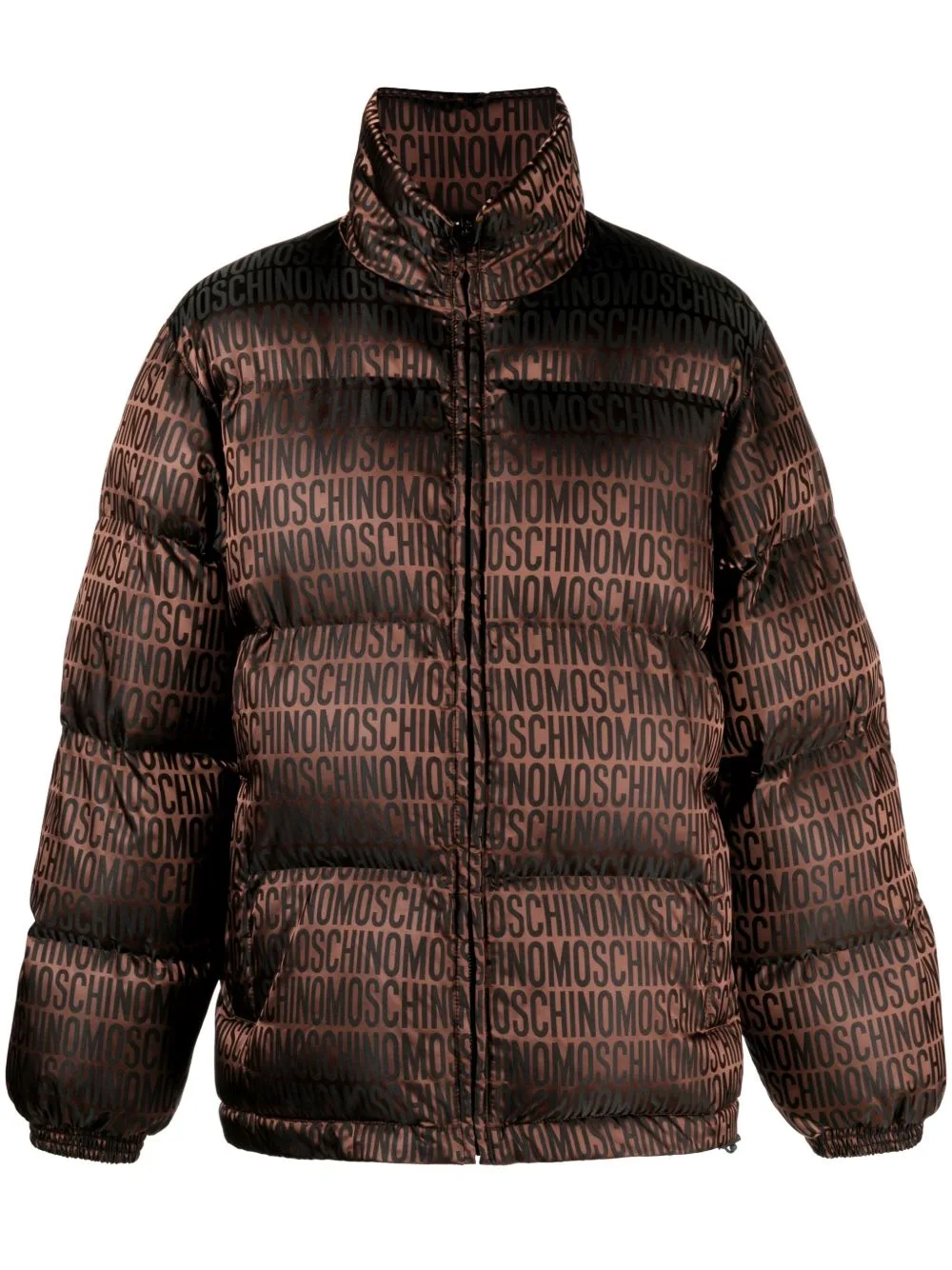 Monogram-Pattern Puffer Jacket by Moschino