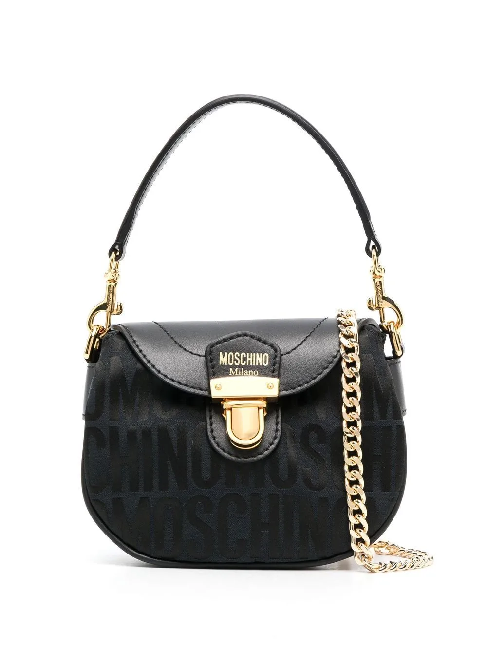 Logo Stamp Monogram Shoulder Bag by Moschino
