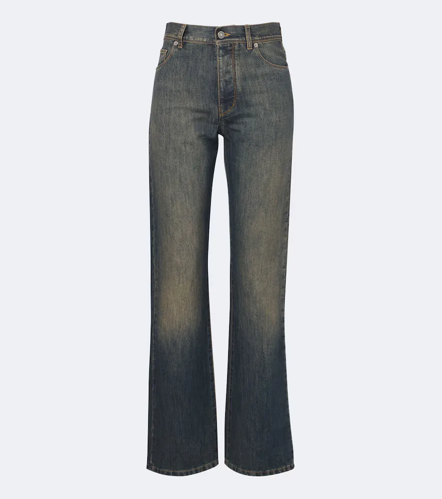 Faded Wide-Leg Jeans by Fendi