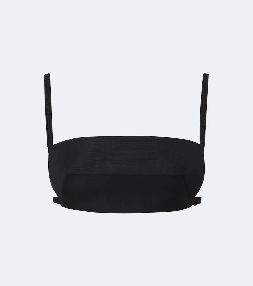 Open-Back Wool and Silk Bandeau Top by Jil Sander