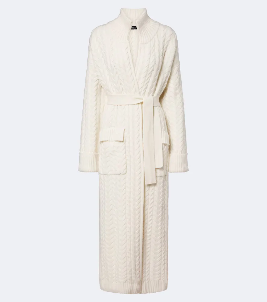 Bond Street Cable-Knit Cashmere Long Cardigan by Arch4