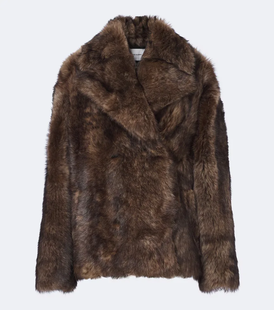 Double-Breasted Shearling Jacket by Yves Salomon