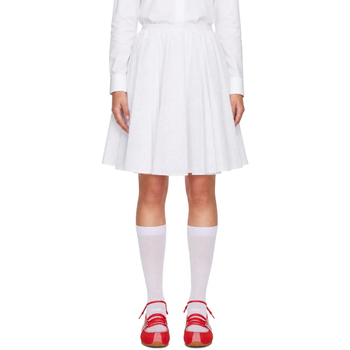 Pleated Midi Skirt by SHUSHU/TONG