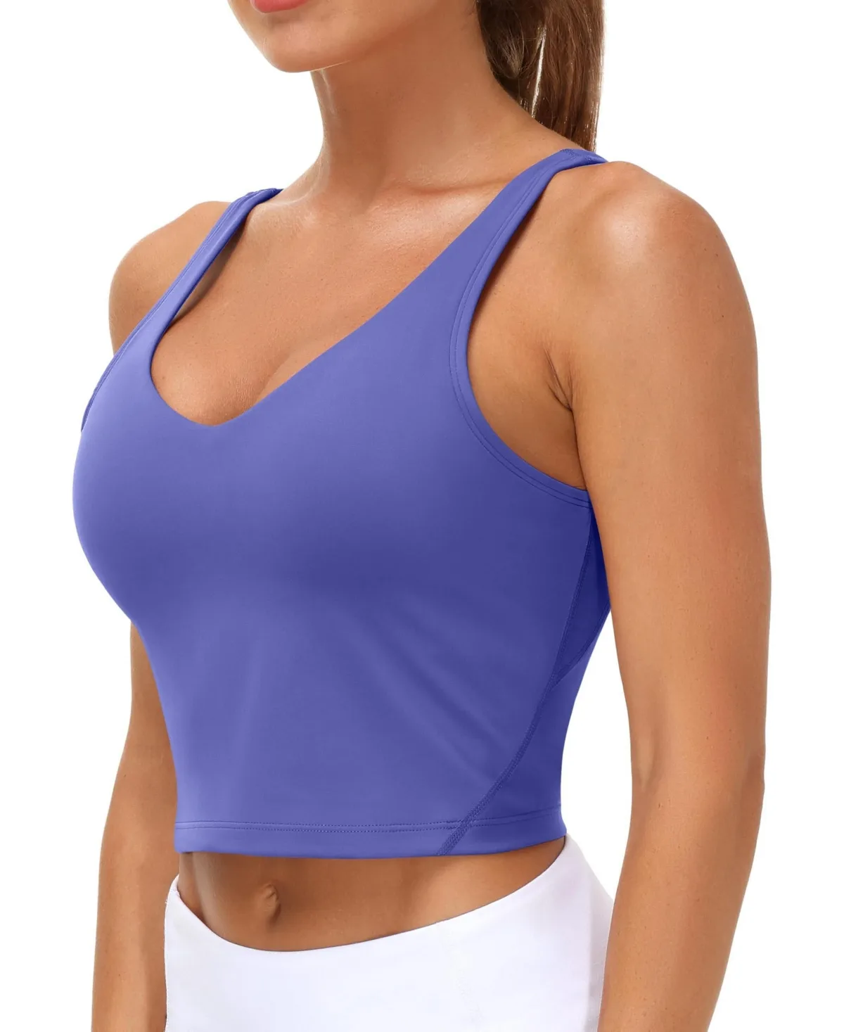 Longline Wirefree Padded Sports Bra by Furlihong