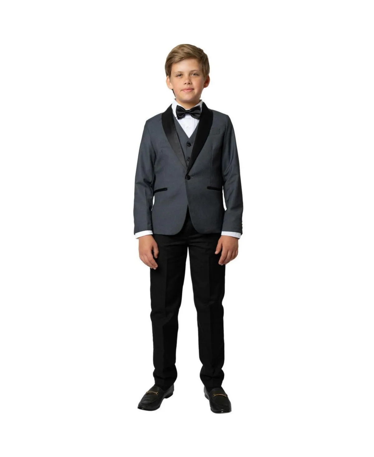 Love and Angels Slim Fit Jacket, Vest, Pants, Bowtie and Shirt, 5-Piece Set by Peanut Butter Collection
