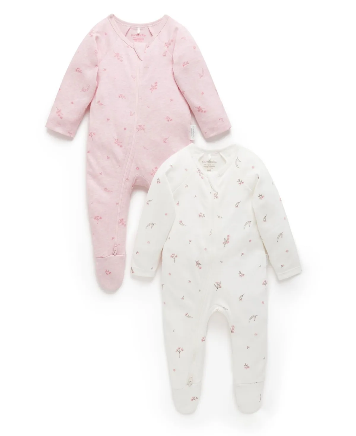 2 Pack Zip Coverall by Purebaby