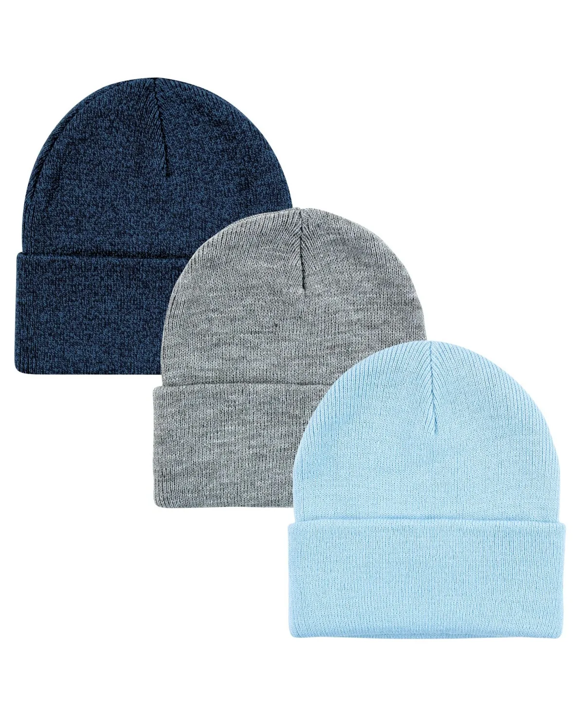 Knitted Fold-Over Beanies by Hudson Baby