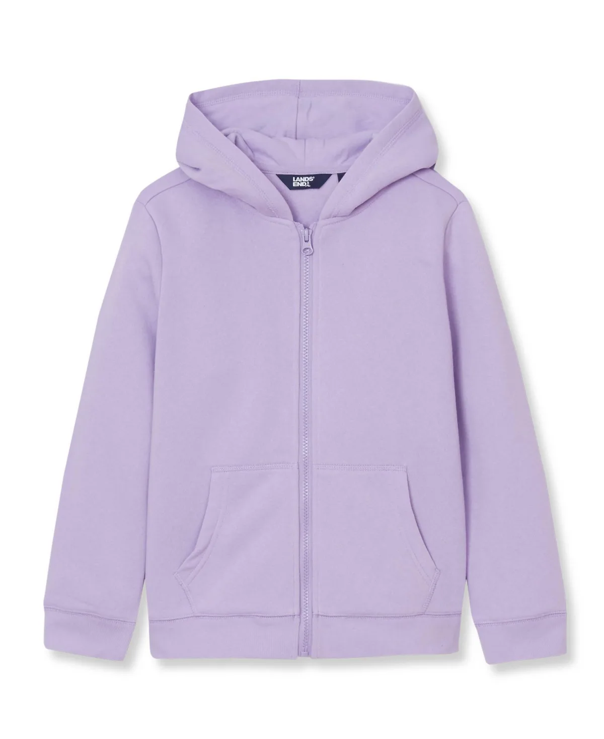 Cotton-Blend Fleece Full Zip Hoodie by Lands' End