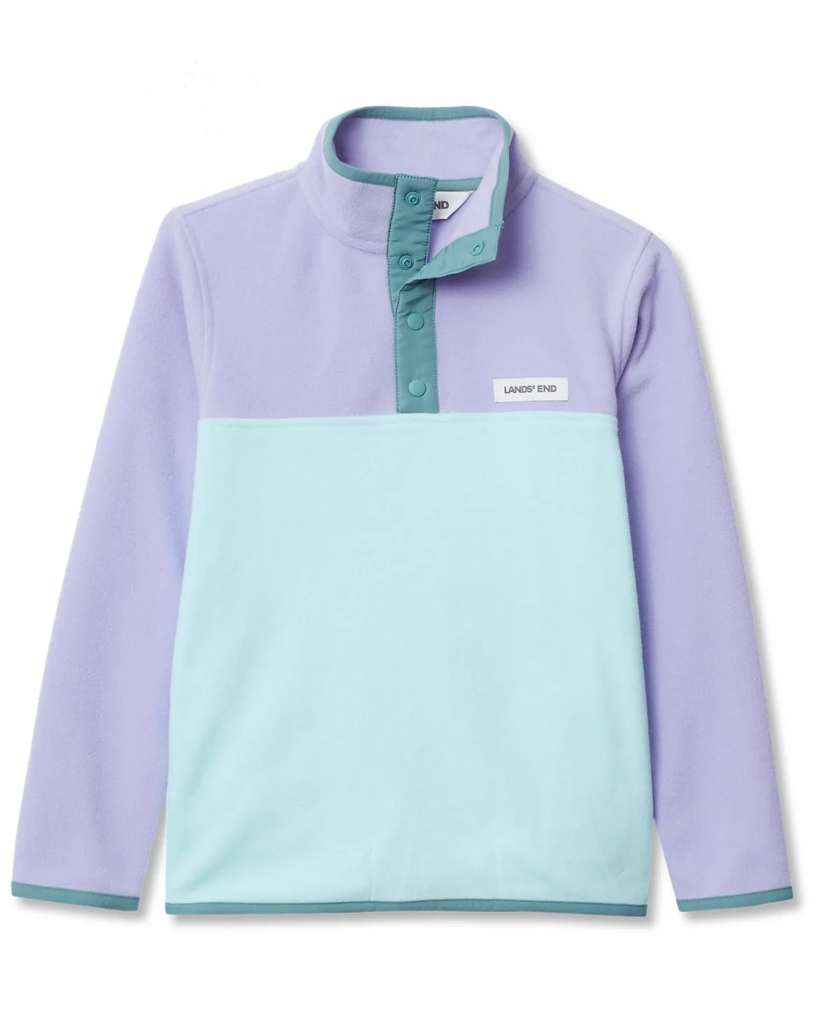 Anyweather Fleece Snap Neck Pullover by Lands' End