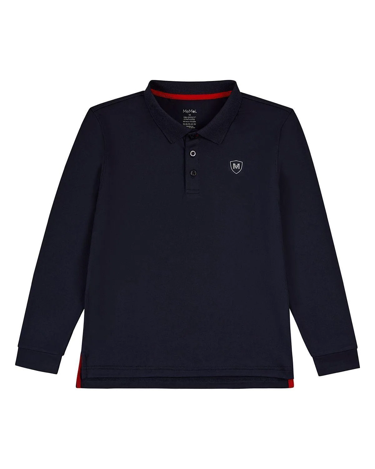 Silky Soft Dri-Effect Moisture Wicking Long Sleeve Polo Shirt by Memoi