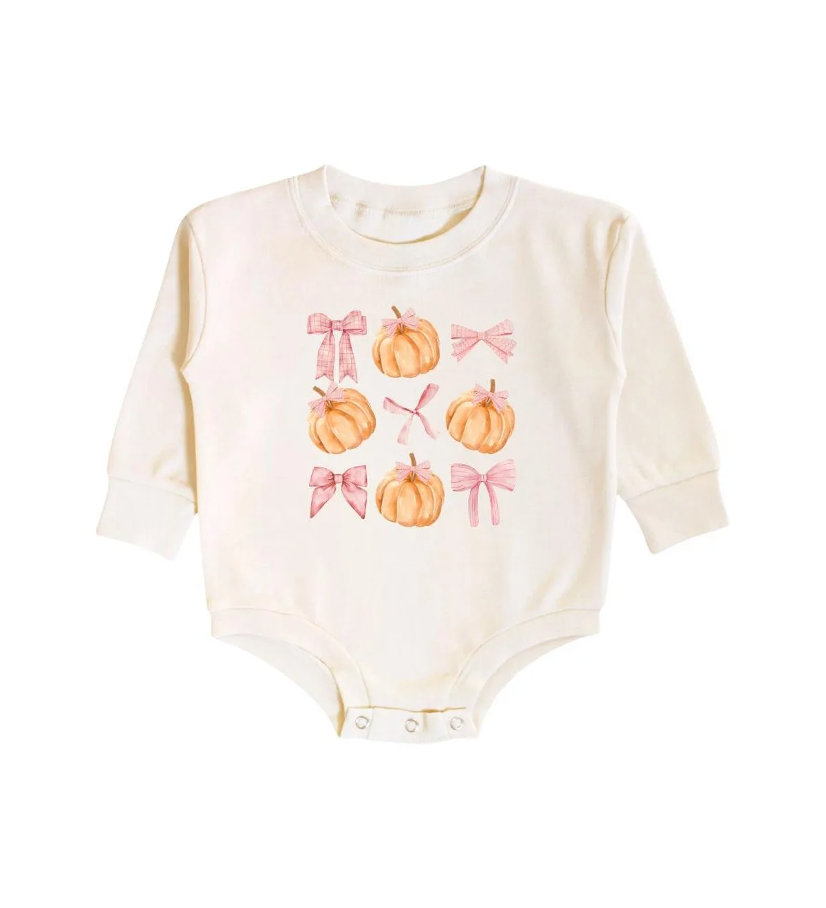 Coquette Pumpkin Long Sleeve Romper by Sweet Wink