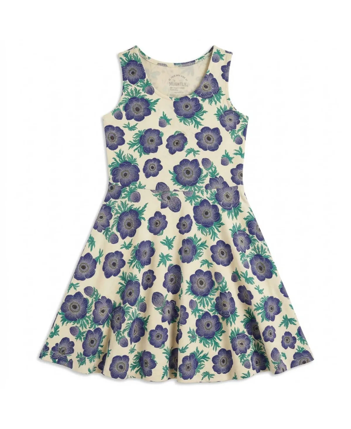Fair Trade Organic Cotton Print Sleeveless Twirl Dress by Mightly