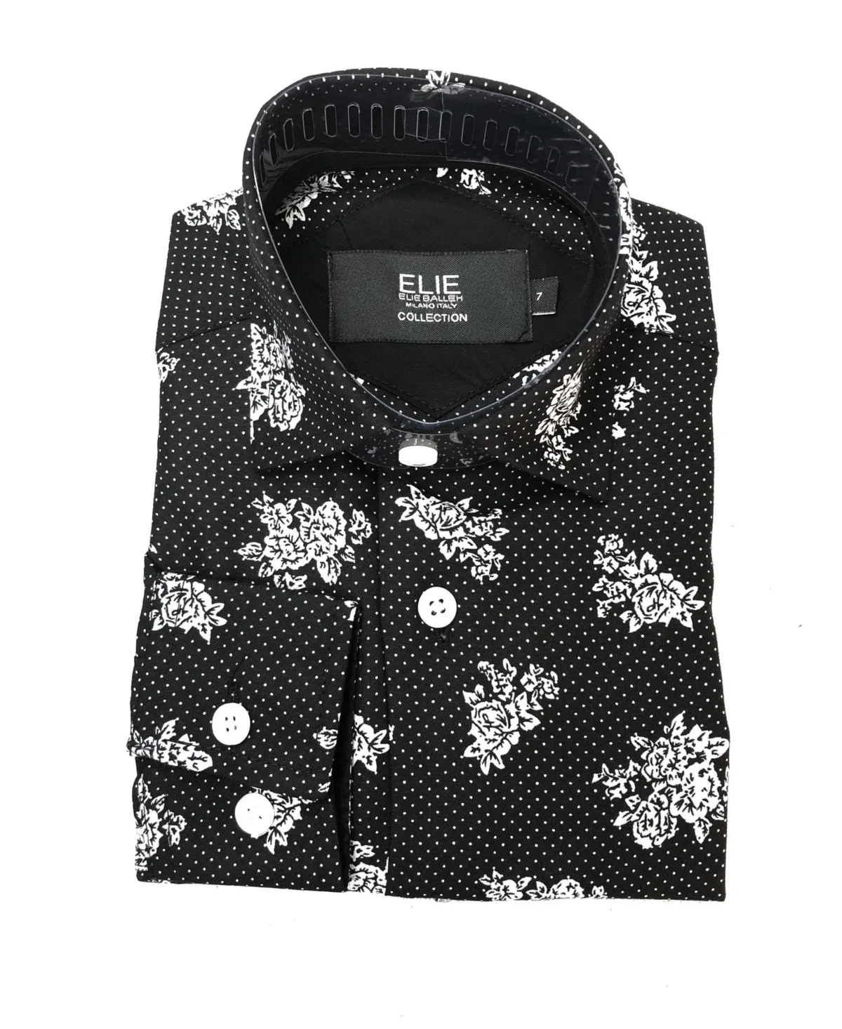 Floral Print Button-Down Slim Fit Shirt by Elie Balleh
