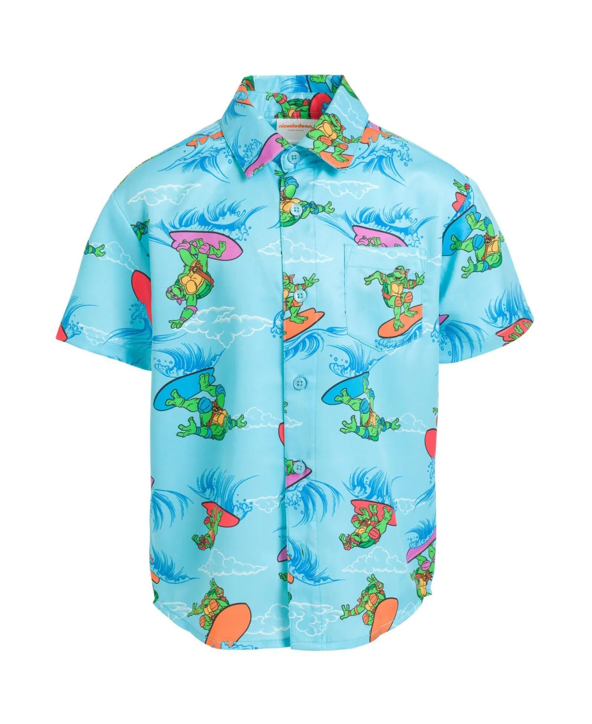 Leonardo Michelangelo Raphael Hawaiian Button Down Shirt by Teenage Mutant Ninja Turtles