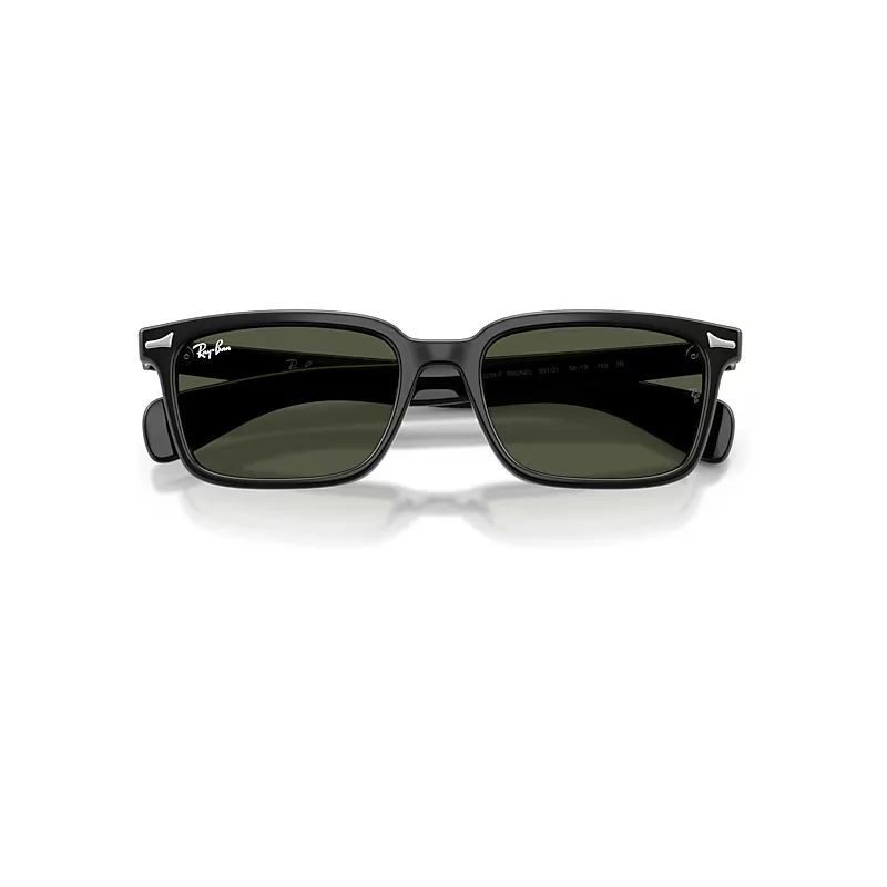 Brunel Sunglasses Black Frame Green Lenses by Ray-Ban