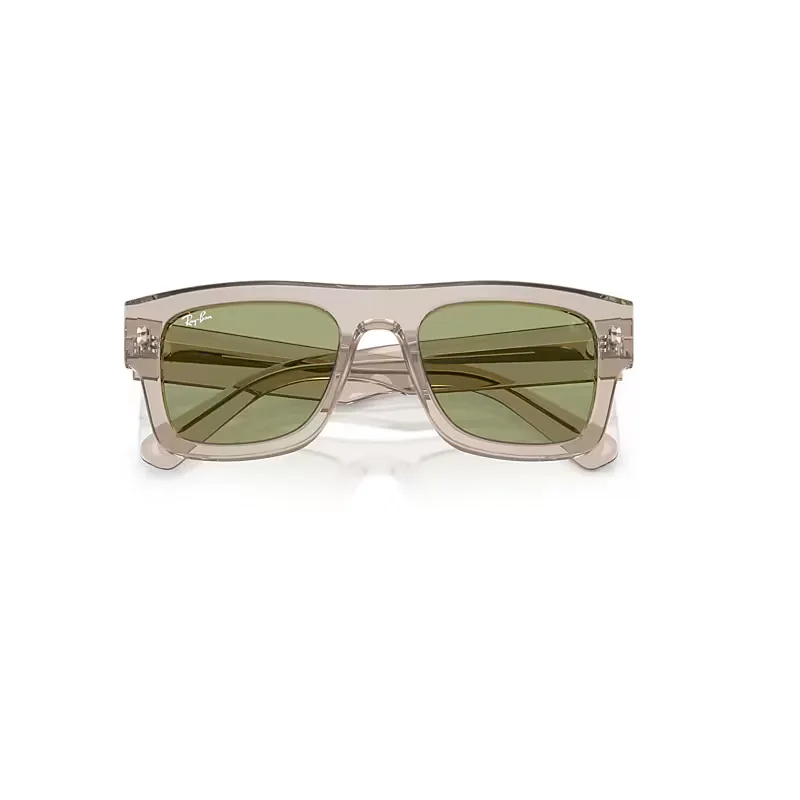 Rb2217m Scuderia Ferrari Collection Sunglasses Transparent Light Brown Frame Green Lenses by Ray-Ban