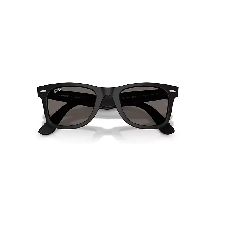 Wayfarer Ease Sunglasses Matte Black Frame Grey Lenses by Ray-Ban