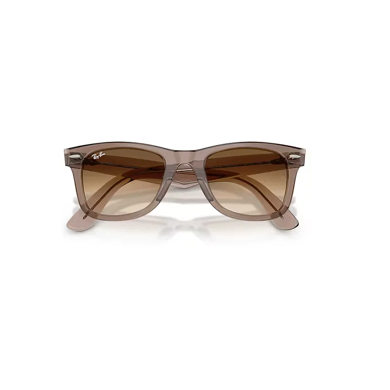 Wayfarer Ease Sunglasses Transparent Light Brown Frame Brown Lenses by Ray-Ban