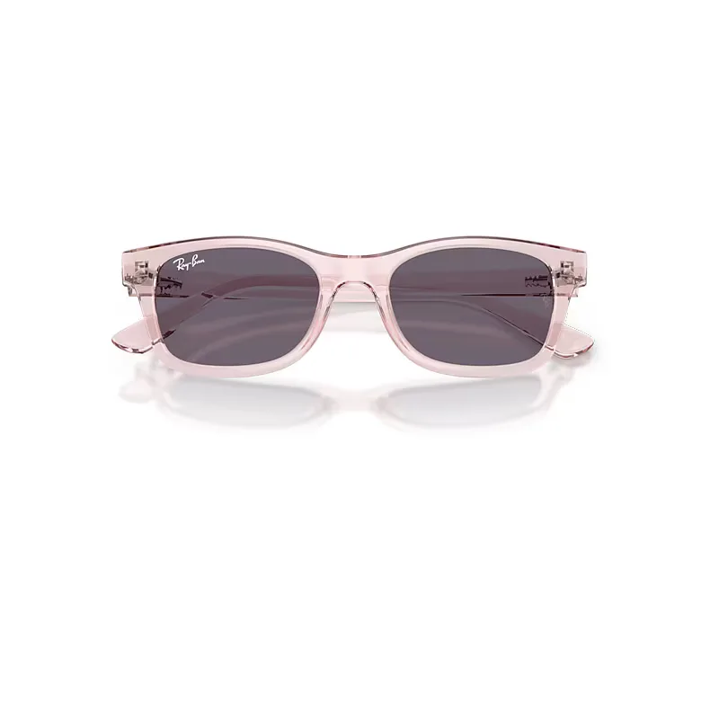 Rb9086s Sunglasses Transparent Pink Frame Violet Lenses by Ray-Ban