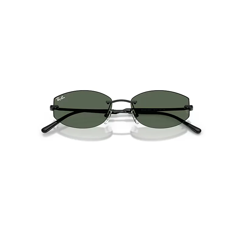 Rb3792 Sunglasses Black Frame Green Lenses by Ray-Ban