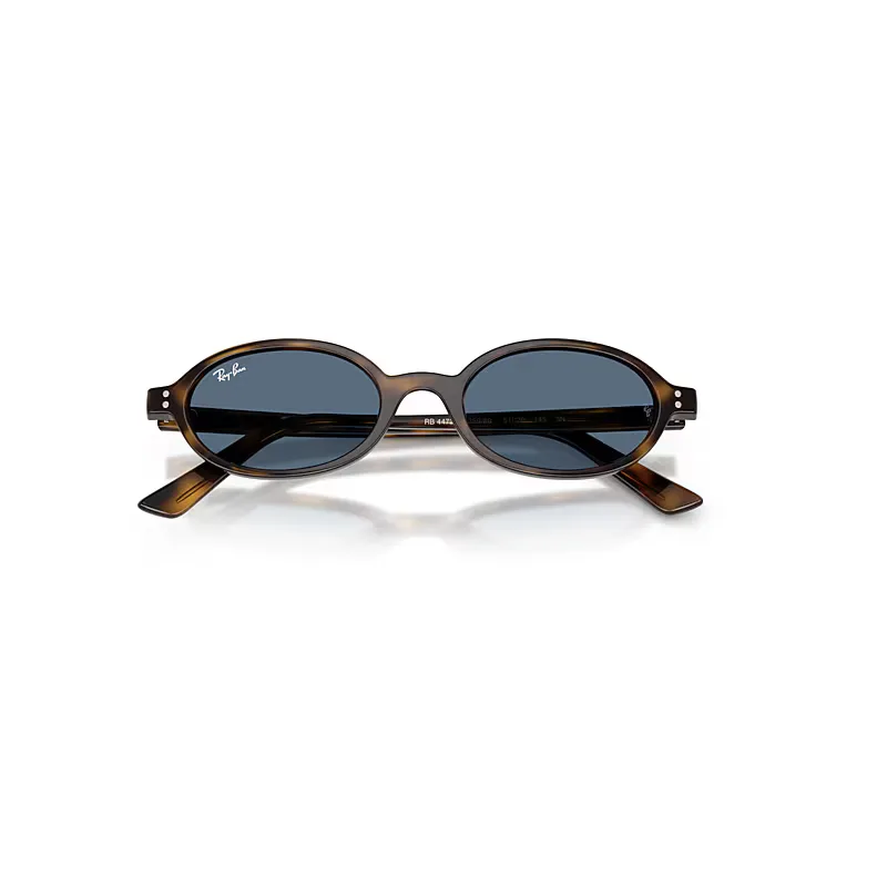 Khal Bio-Based Sunglasses Havana Frame Blue Lenses