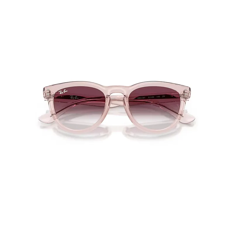 Rb2237 Sunglasses Transparent Pink Frame Violet Lenses by Ray-Ban