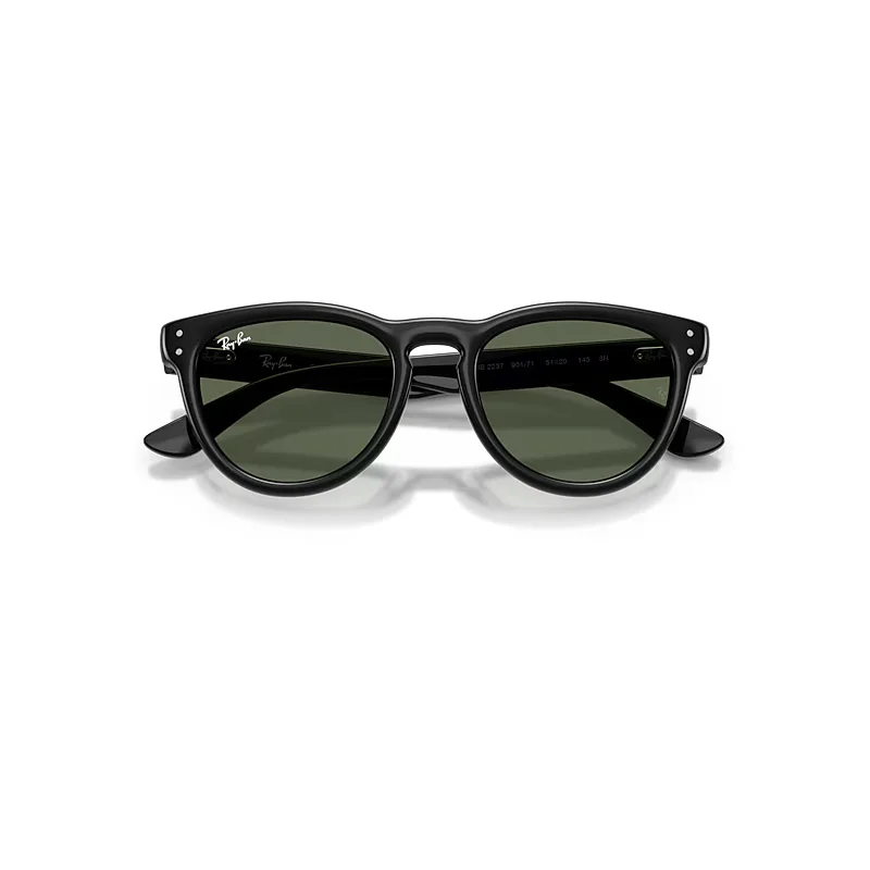 Rb2237 Sunglasses Black Frame Green Lenses by Ray-Ban