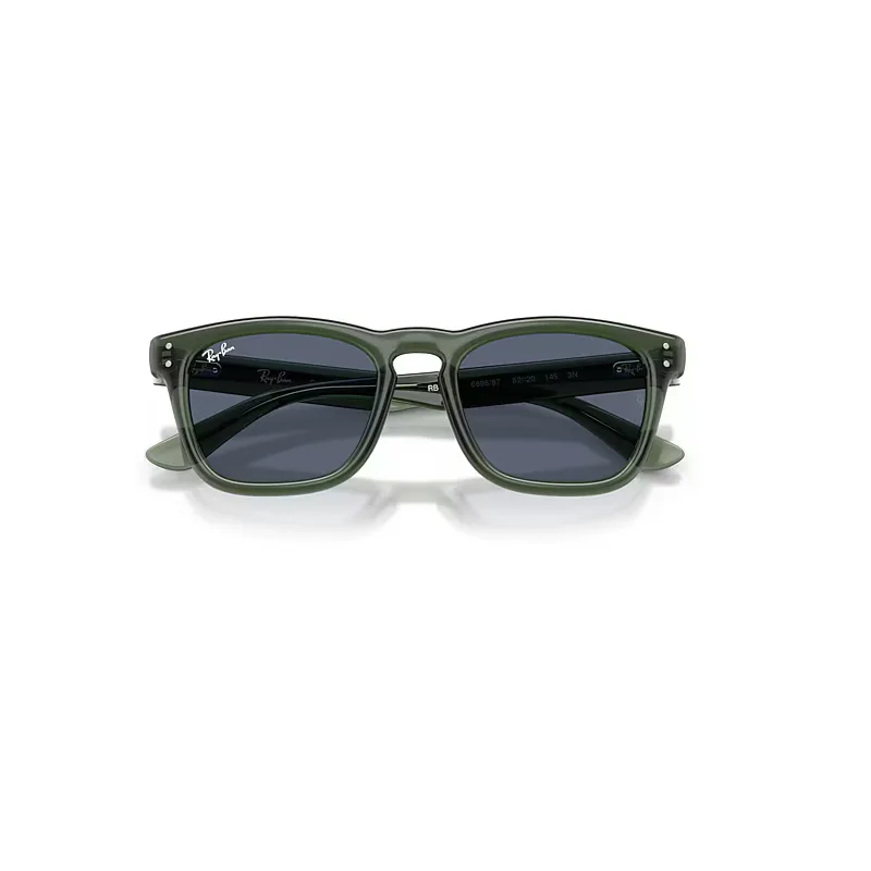Rb2238 Sunglasses Transparent Green Frame Grey Lenses by Ray-Ban