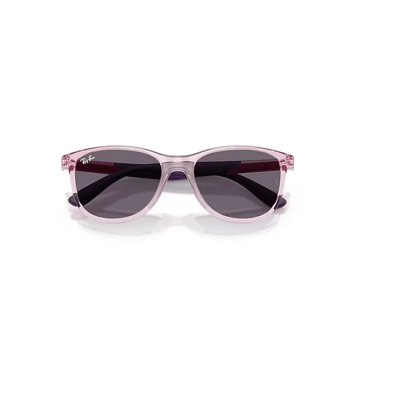 Rb9077s Bio-Based Sunglasses Pink with Rubber Pink Frame Violet Lenses by Ray-Ban