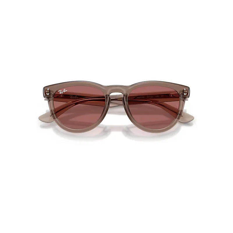 Rb2237 Sunglasses Transparent Light Brown Frame Violet Lenses by Ray-Ban
