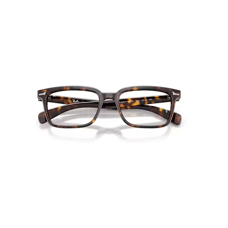 Brunel Optics Eyeglasses Havana Frame Transparent Lenses Polarized by Ray-Ban