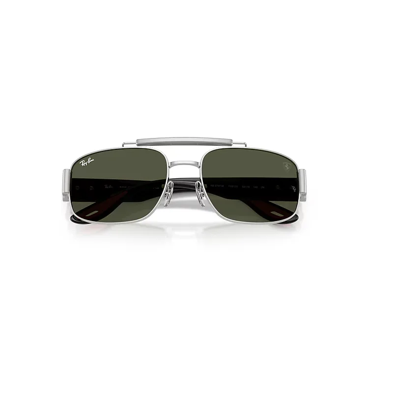 Rb3797m Scuderia Ferrari Collection Sunglasses Black Frame Green Lenses by Ray-Ban