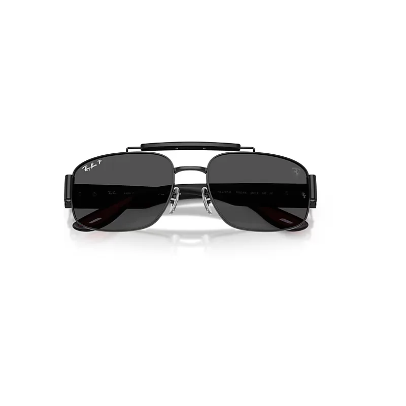 Rb3797m Scuderia Ferrari Collection Polarized+ Lenses Sunglasses Matte Black Frame Grey Lenses Polarized by Ray-Ban