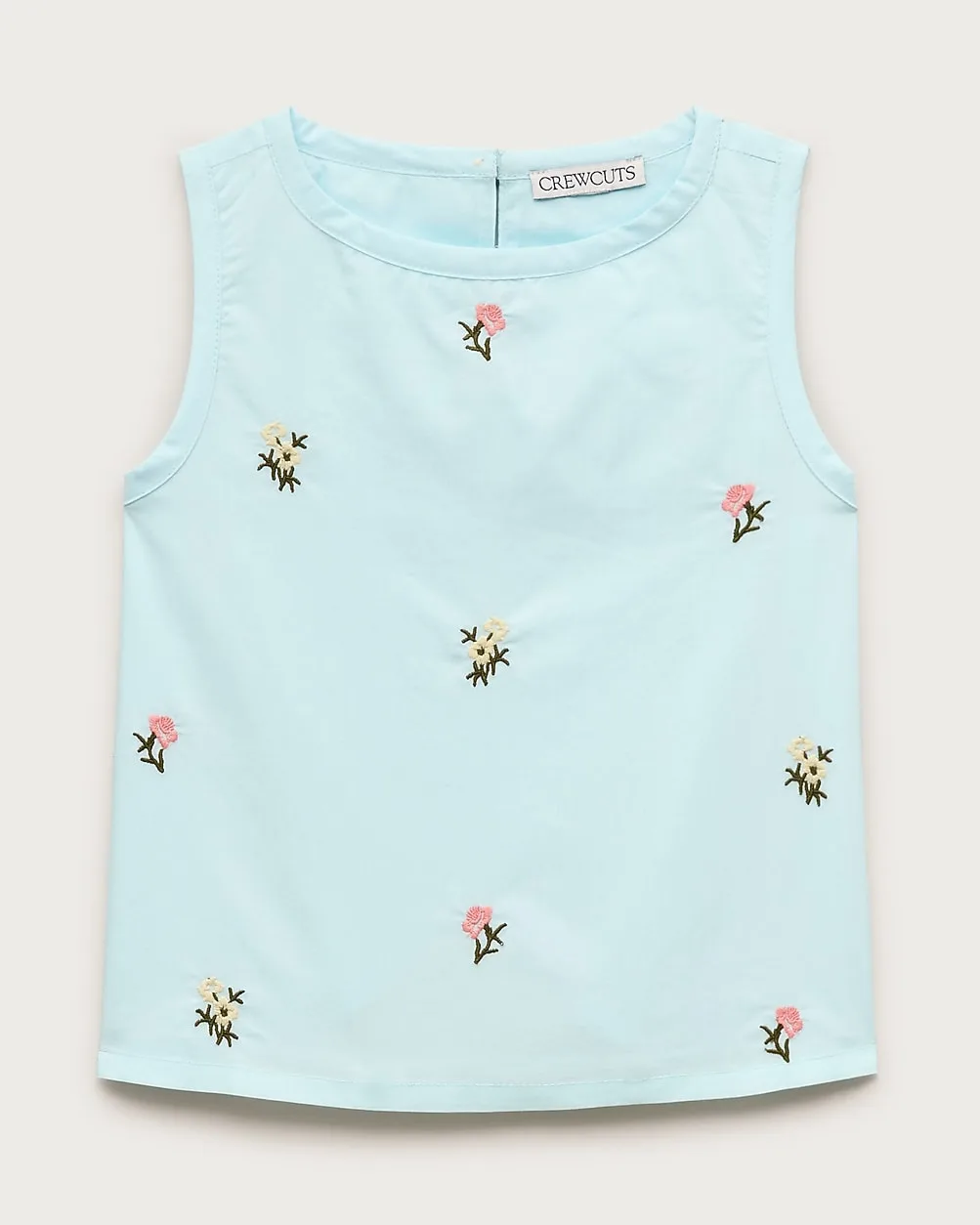 Embroidered Cross-Back Shell Top by J.Crew