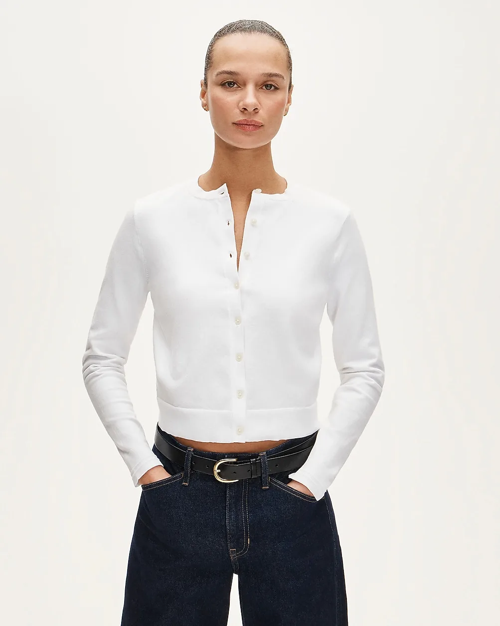 Jackie Cardigan in Premium Ultrafine Cotton