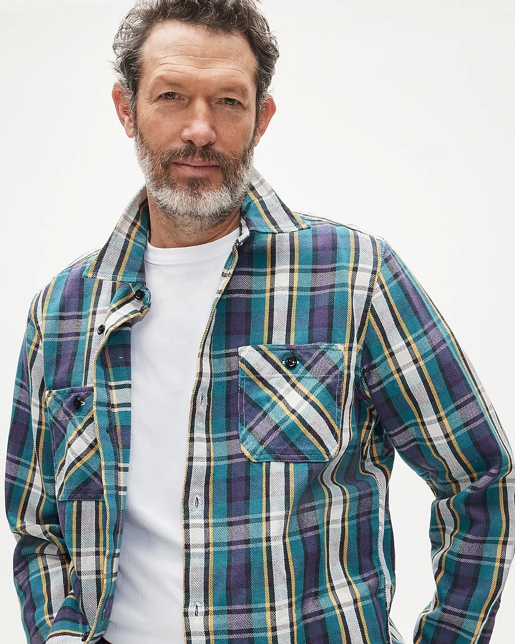 Wallace & Barnes Cotton Twill Workshirt in Plaid by J.Crew