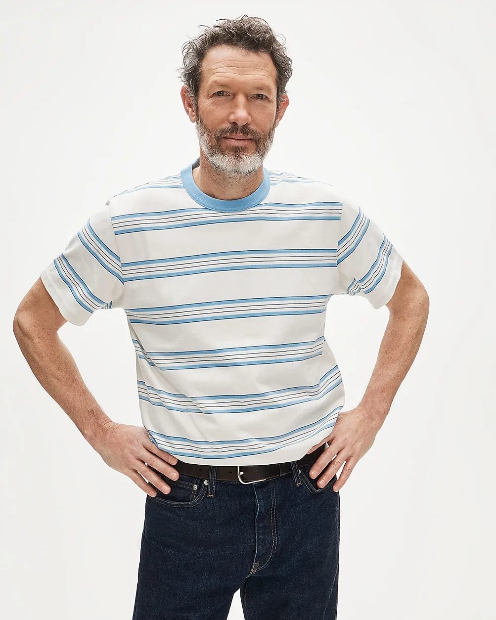 Wallace & Barnes Heritage-Weight Cotton T-Shirt in Stripe by J.Crew