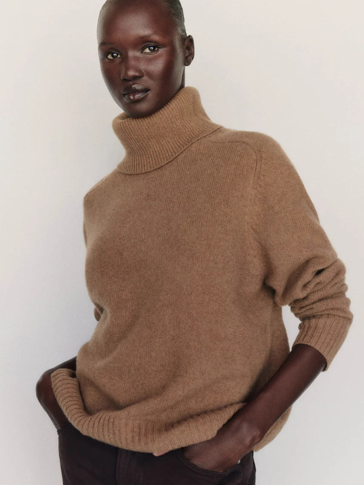Dove Cashmere Oversized Turtleneck