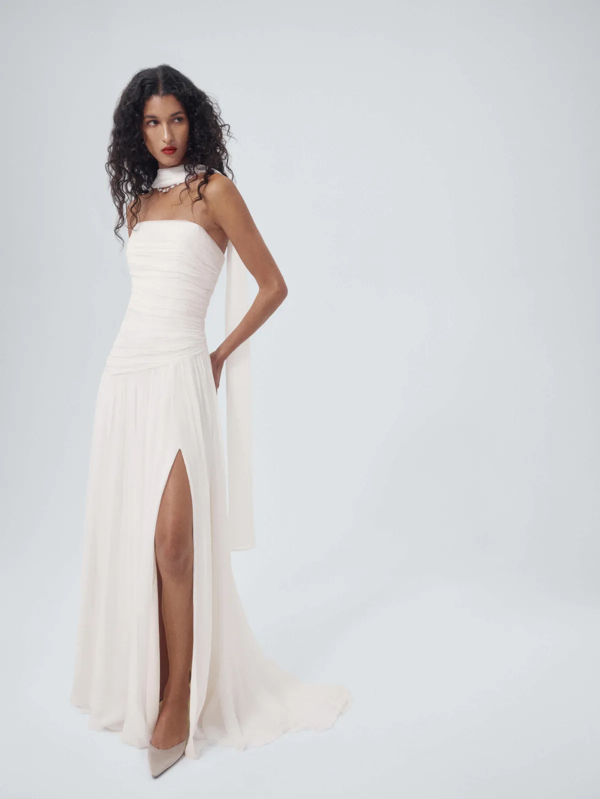Aniela Silk Chiffon Dress by Reformation