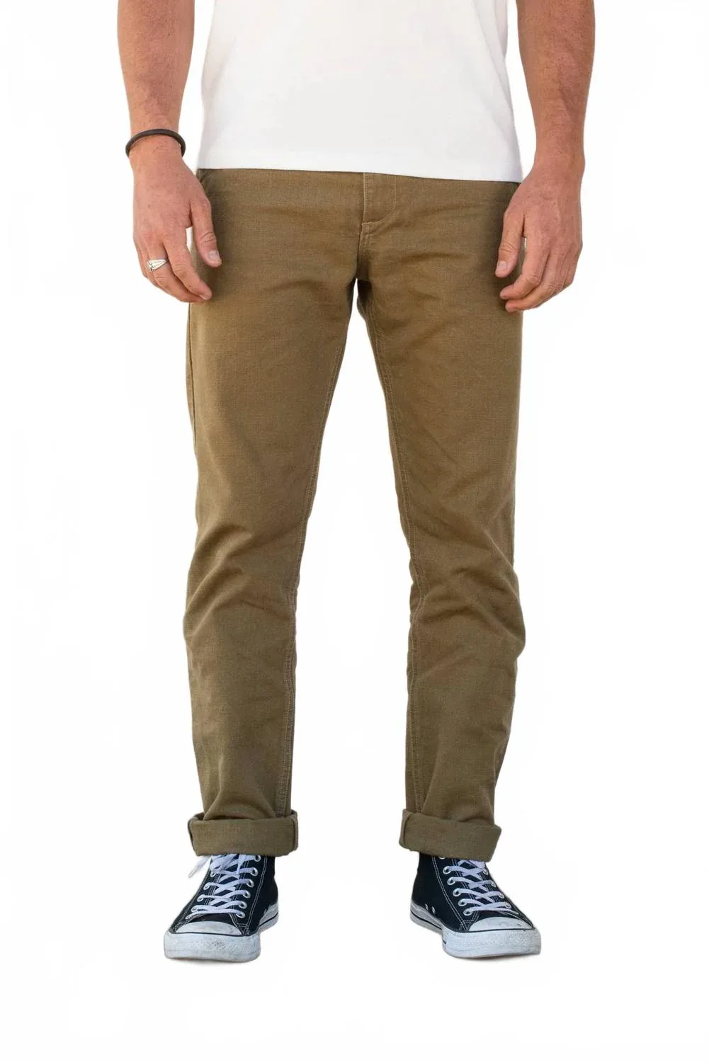 Workers Chino Slim Fit 14 Ounce Pants in Slub Tan by Freenote Cloth