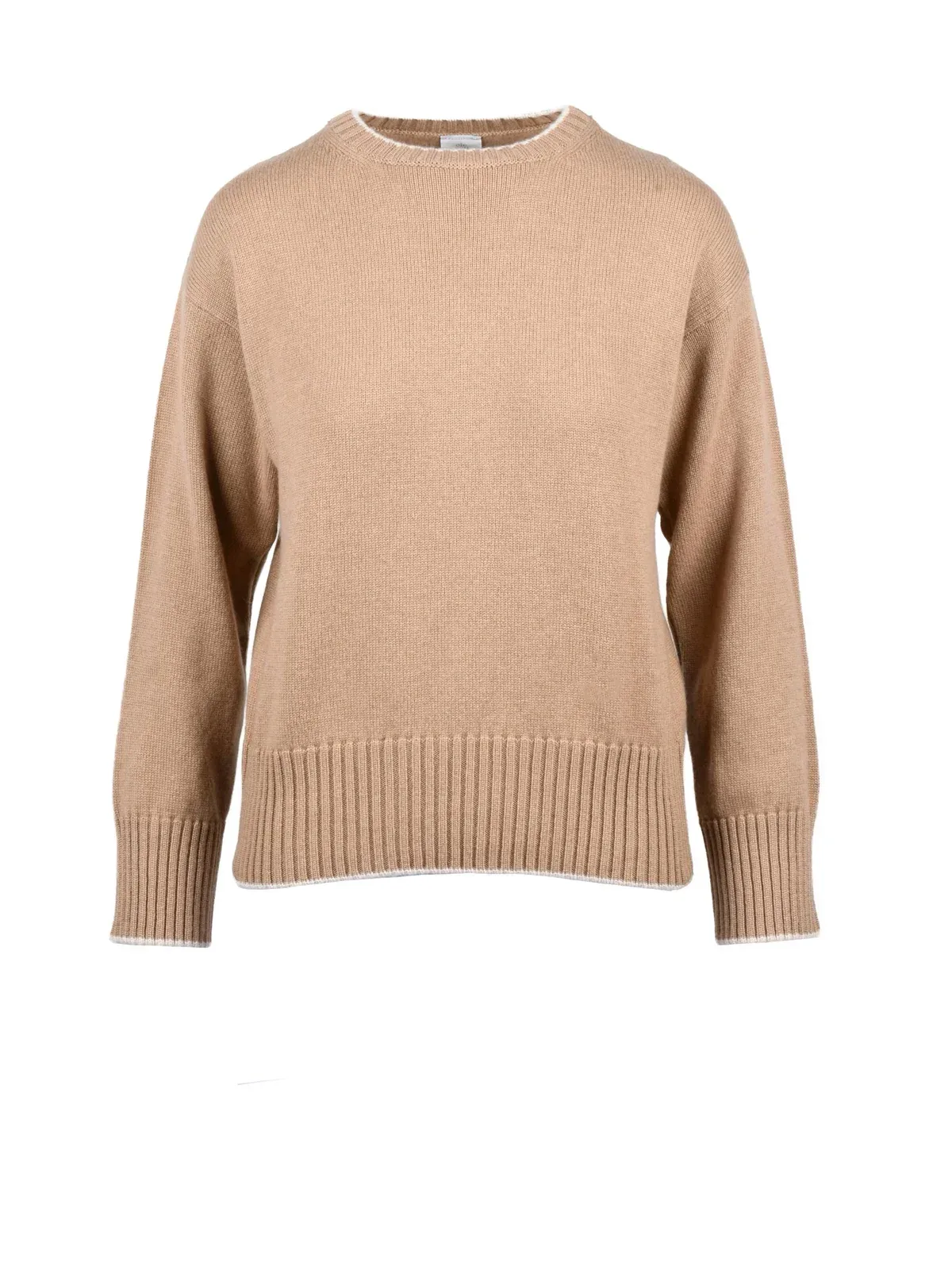 Beige Cashmere Crewneck Sweater by Eleventy