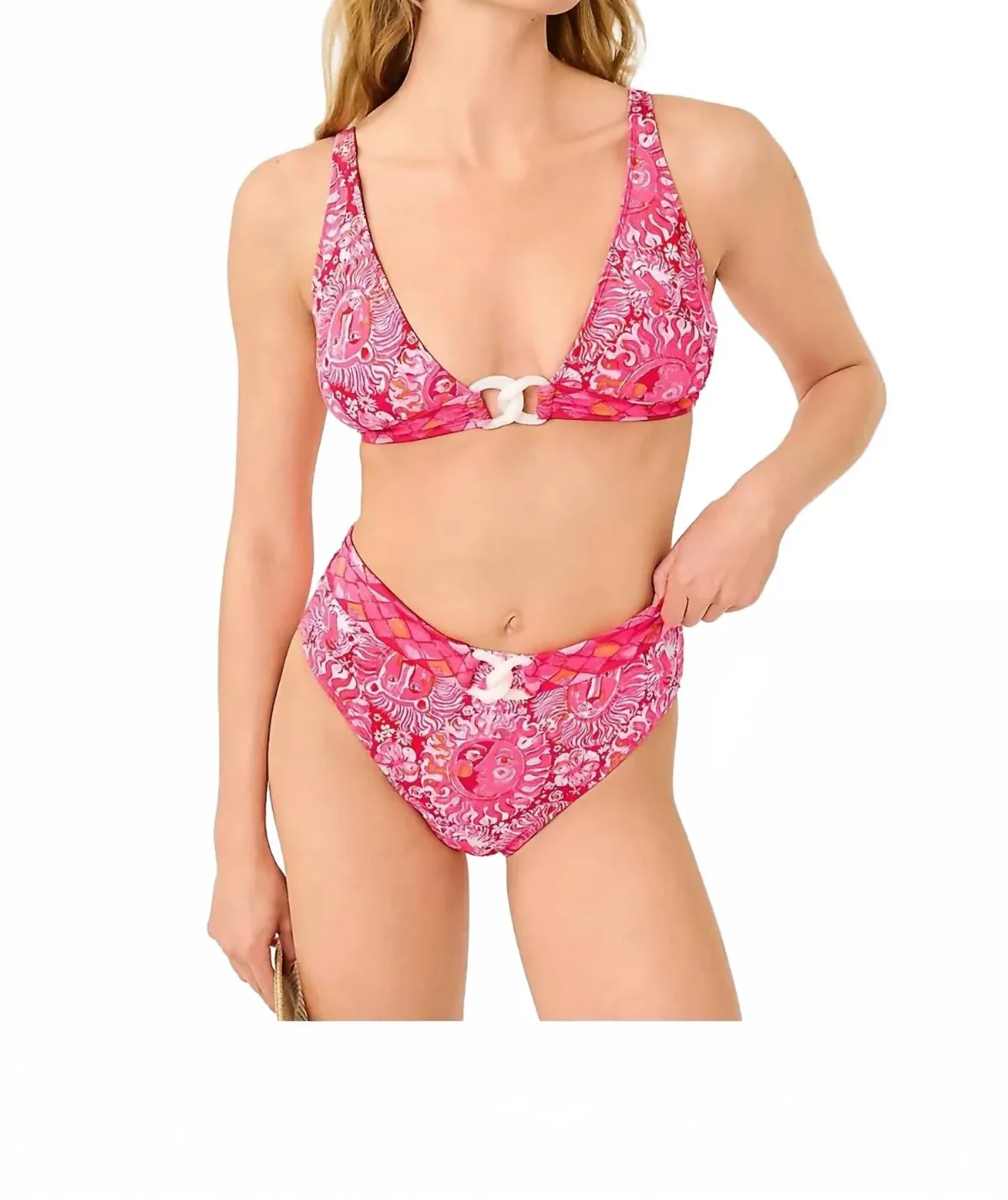 Meona Bikini Top in Paradise Punch Jims Stuff Engineered by Lilly Pulitzer