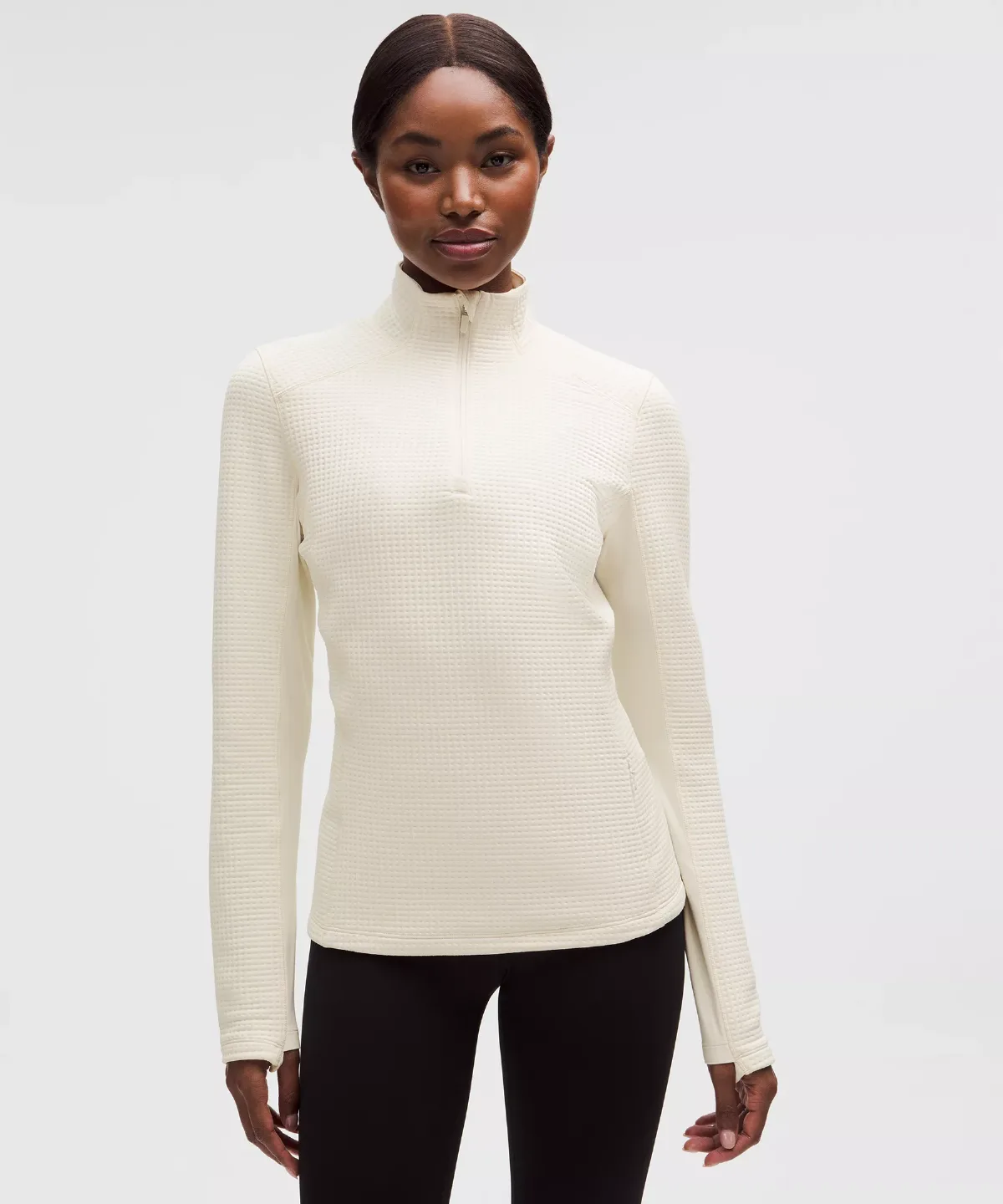 Waffle-Knit Half-Zip Long-Sleeve Shirt by lululemon