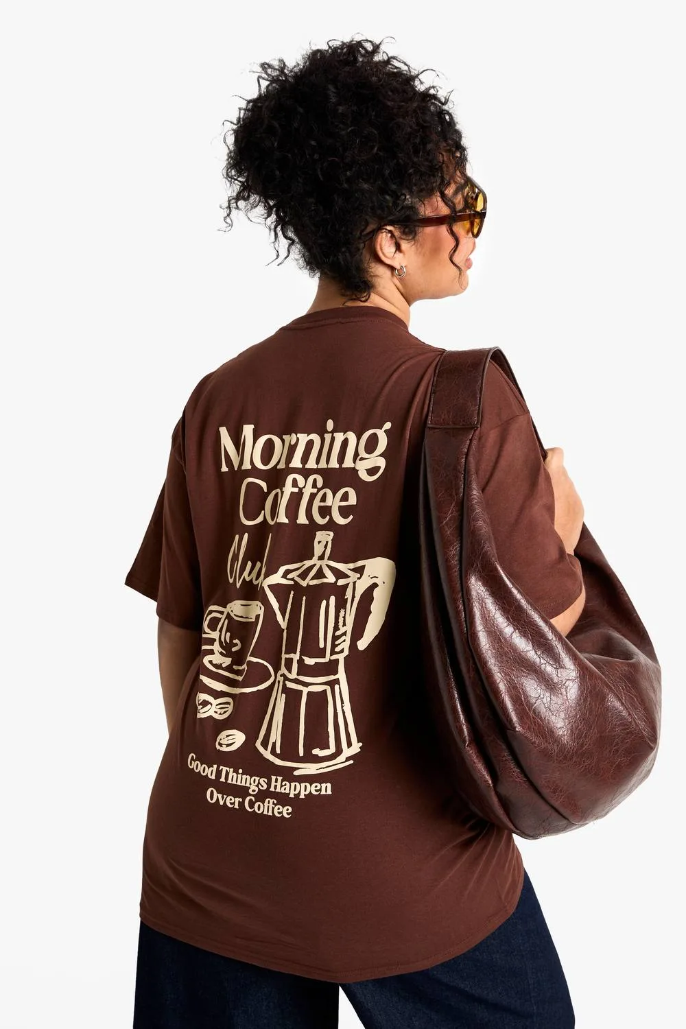Morning Coffee Oversized T-Shirt by boohoo