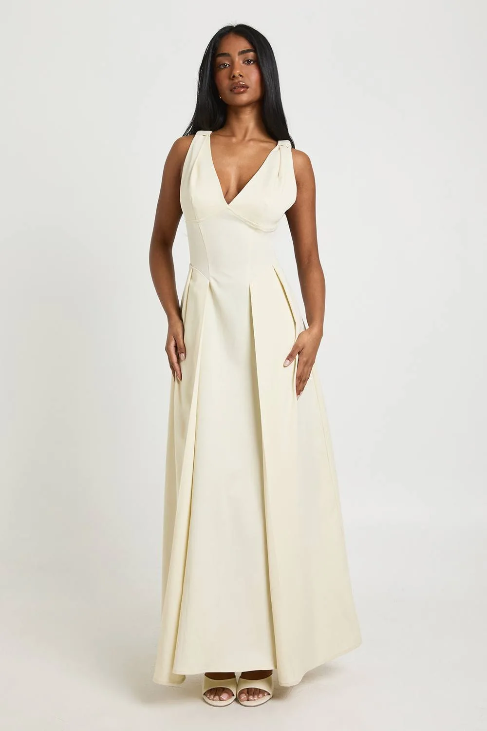 Structured Skater Maxi Dress by boohoo