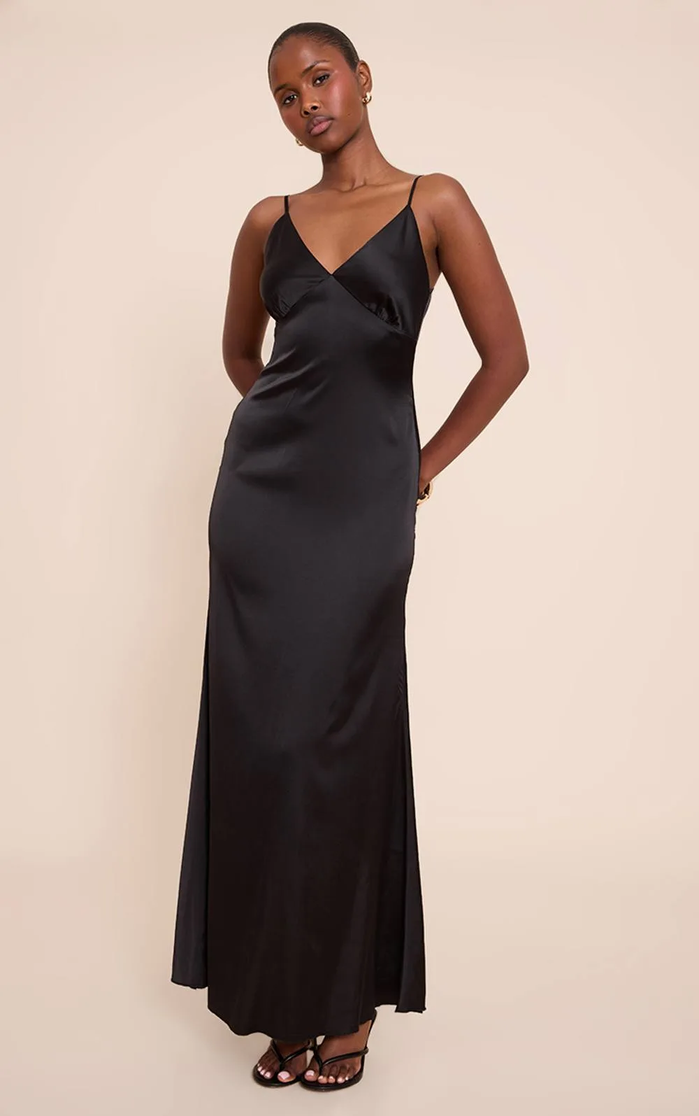 Satin Strappy Maxi Dress by PrettyLittleThing