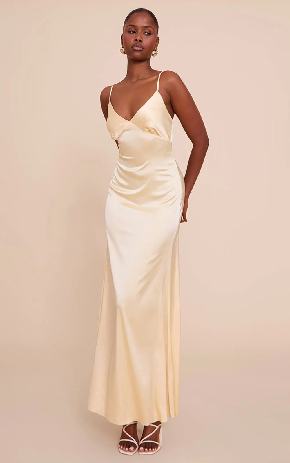 Satin Strappy Maxi Dress